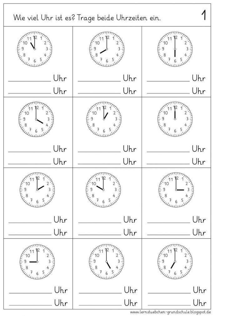 Volle Stunden Ablesen (Mit Bildern) | Uhrzeit Lernen für Uhrzeiten Lernen Grundschule