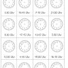 Vorgegebene Uhrzeiten Einstellen (6) | Uhrzeit Lernen in Uhrzeit Arbeitsblätter