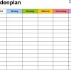 Vorlage 1: Excel-Vorlage Für Stundenplan: Querformat, Din A4 über Stundenplan Erstellen Und Ausdrucken