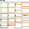 Vorlage 4: Kalender 2016 Für Word, Querformat, 2 Seiten, 1 mit Kalendervorlage 2016
