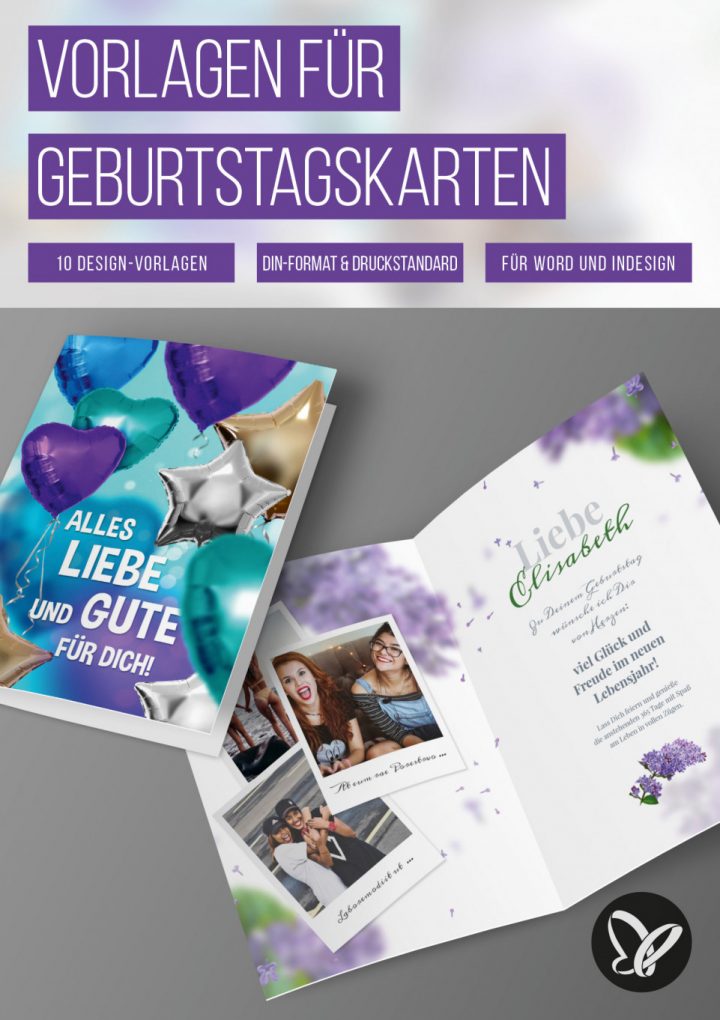 Vorlagen Für Geburtstagskarten – Selbst Gestalten Und Ausdrucken bei