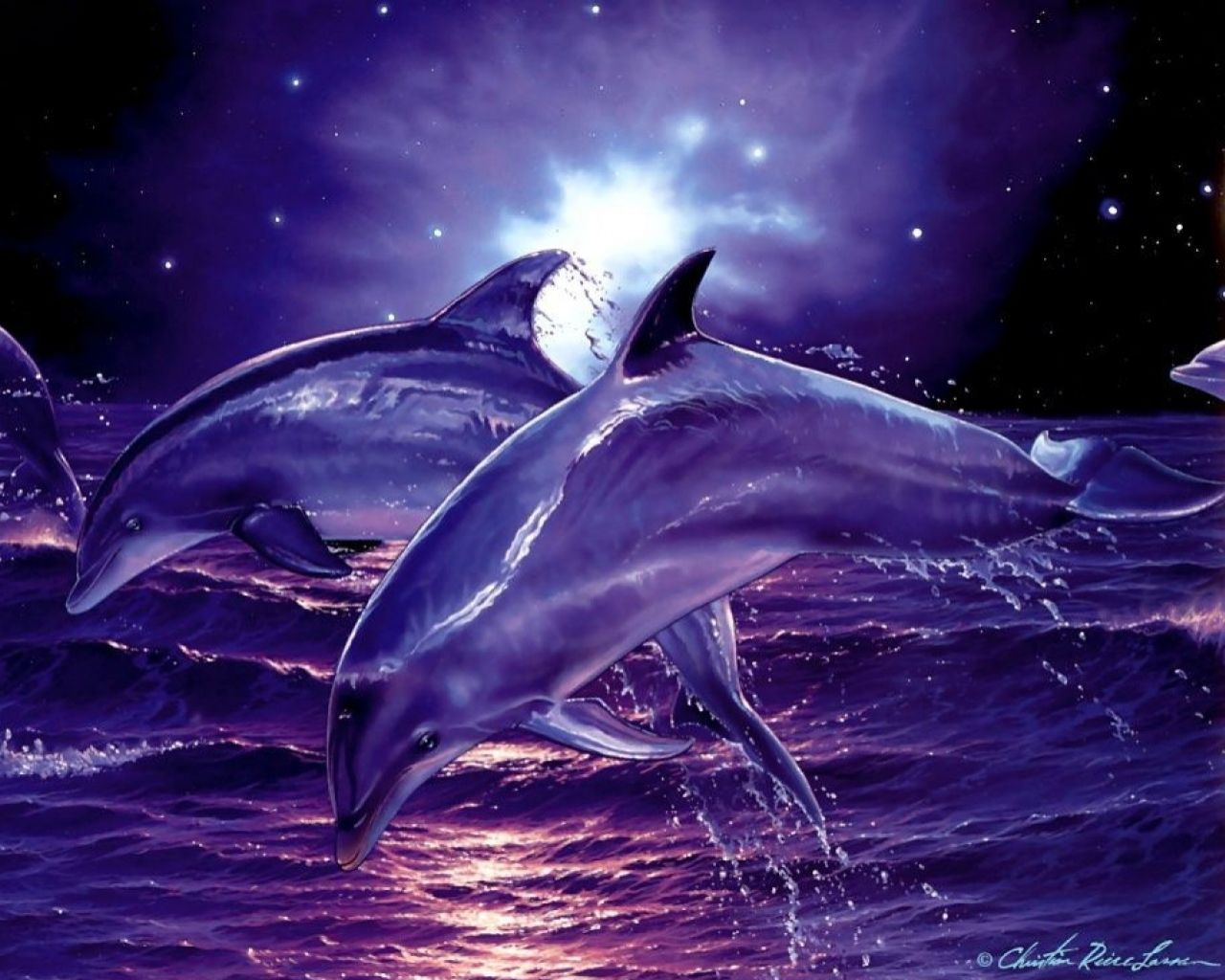 Wallpaper Delphine Springen Über Die Wellen Des Meeres (Mit über Delphine Bilder Kostenlos