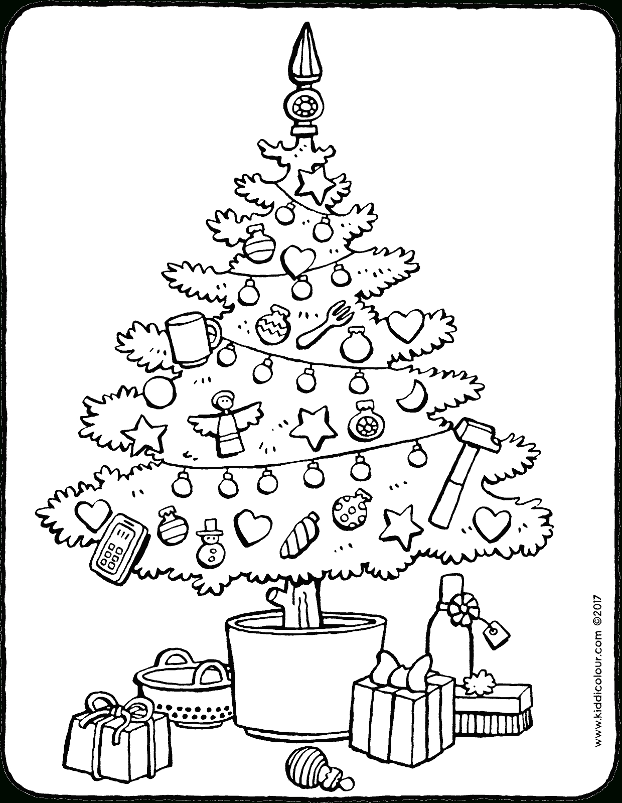 Was Gehört Nicht In Einen Weihnachtsbaum? - Kiddimalseite verwandt mit Weihnachtsbaum Malvorlage