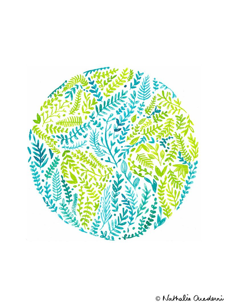 Watercolor World Globe For Earth Day 2015 - Nathalie mit Mandala Weltkugel
