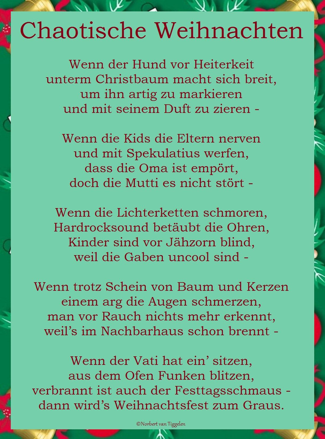 Weihnachten, Advent, Van Tiggelen, Gedichte, Menschen, Leben verwandt mit Gedichte Für Den Weihnachtsmann Lustig