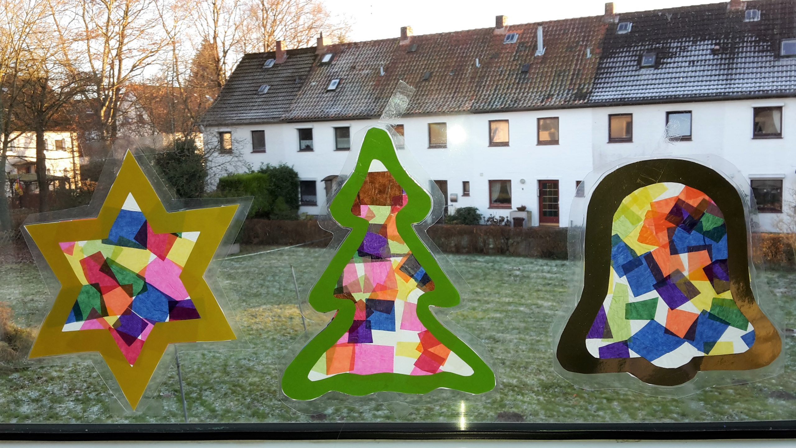 fensterbilder weihnachten vorlagen transparentpapier
