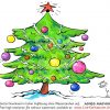 Weihnachten Tannenbaum Christbaumkugeln Stern Lametta Schnee ganzes Tannenbaum Zeichnung