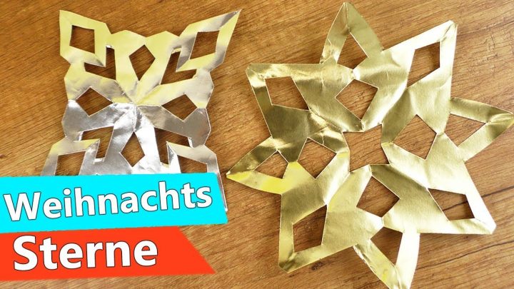 Weihnachts Sterne Basteln Mit Kindern | Super Einfache &amp; Schnelle Anleitung  In Silber &amp; Gold innen Sterne Basteln Mit Krippenkindern