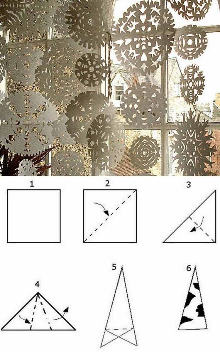 Weihnachtsdeko Für Fenster Basteln: 25 Ideen Und Beispiele verwandt mit Schneeflocken Ausschneiden