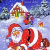 Weihnachtskarte 5 - Weihnachtsmann Und Glückliche Kinder für Weihnachtsmann Für Kinder