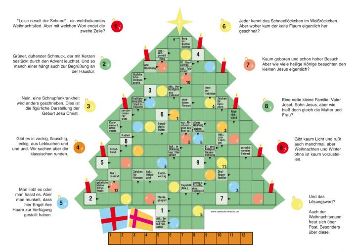 Weihnachtsrätsel 2018 - Die Rätselschmiede verwandt mit Weihnachtsrätsel Erwachsene