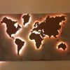Weltkarte Beleuchtet Diy | Weltkarte Wand, Weltkarte verwandt mit Weltkarte Selber Machen