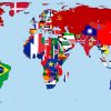 Weltkarte Im Jahre 1930, Flaggen, Länder 3840X2160 Uhd 4K für Weltkarte Mit Flaggen