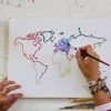 Weltkarte Malen: Schritt Für Schritt Zum Kunstwerk – Artnight innen Weltkarte Selber Machen