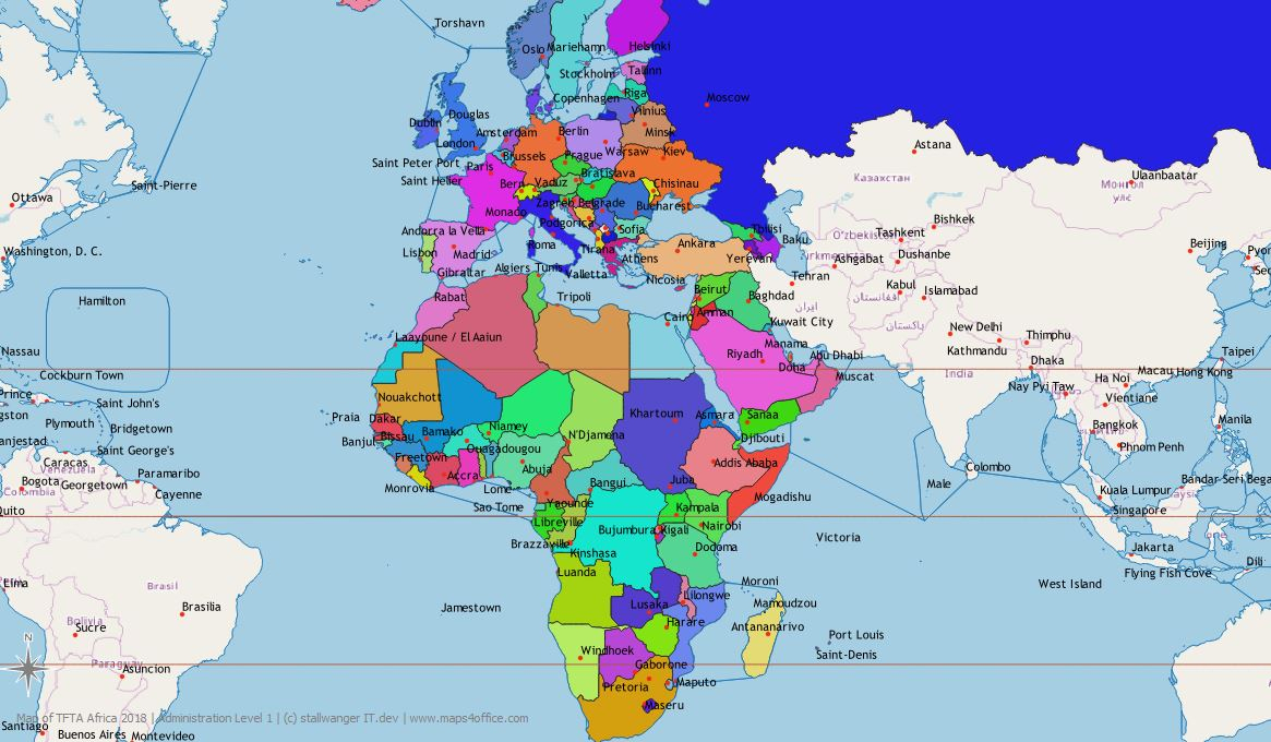 Weltkarte Mit Allen Ländern Im Vektor-Format Für Powerpoint mit Weltkarte Mit Hauptstädten