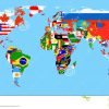 Weltkarte Mit Flaggen Vektor Abbildung. Illustration Von bestimmt für Weltkarte Mit Flaggen