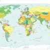 Weltkarte (Politische Karte: Farbig, Pdf) : Weltkarte ganzes Weltkarte Din A4