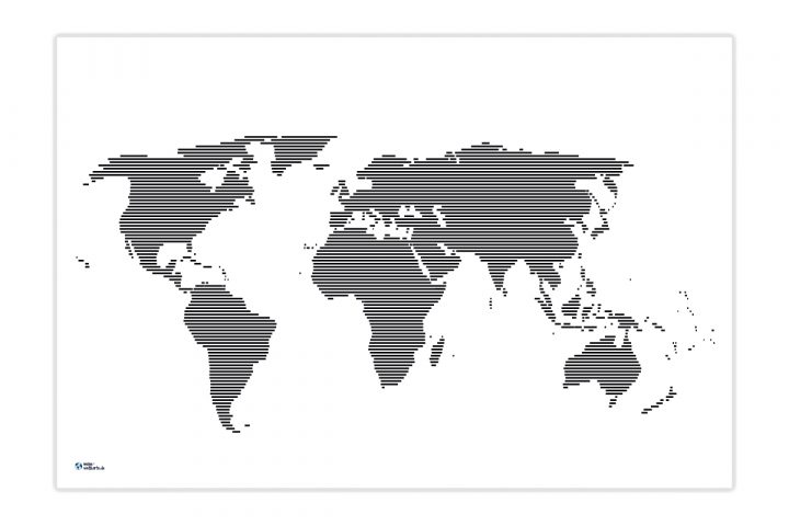 Weltkarte Striche | Meine-Weltkarte ganzes Bilder Aus Strichen