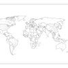 Weltkarte Zum Ausmalen/pinnen | Meine-Weltkarte in Weltkarte Ausmalen