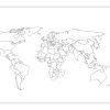 Weltkarte Zum Ausmalen/pinnen | Meine-Weltkarte in Weltkarte Zum Ausmalen