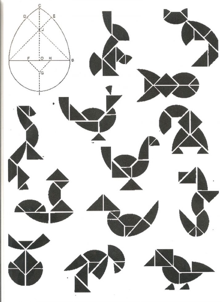 Werkidee Ei Tangram Unterrichtsmaterialien 5./6. Kl. mit Tangram Vorlagen