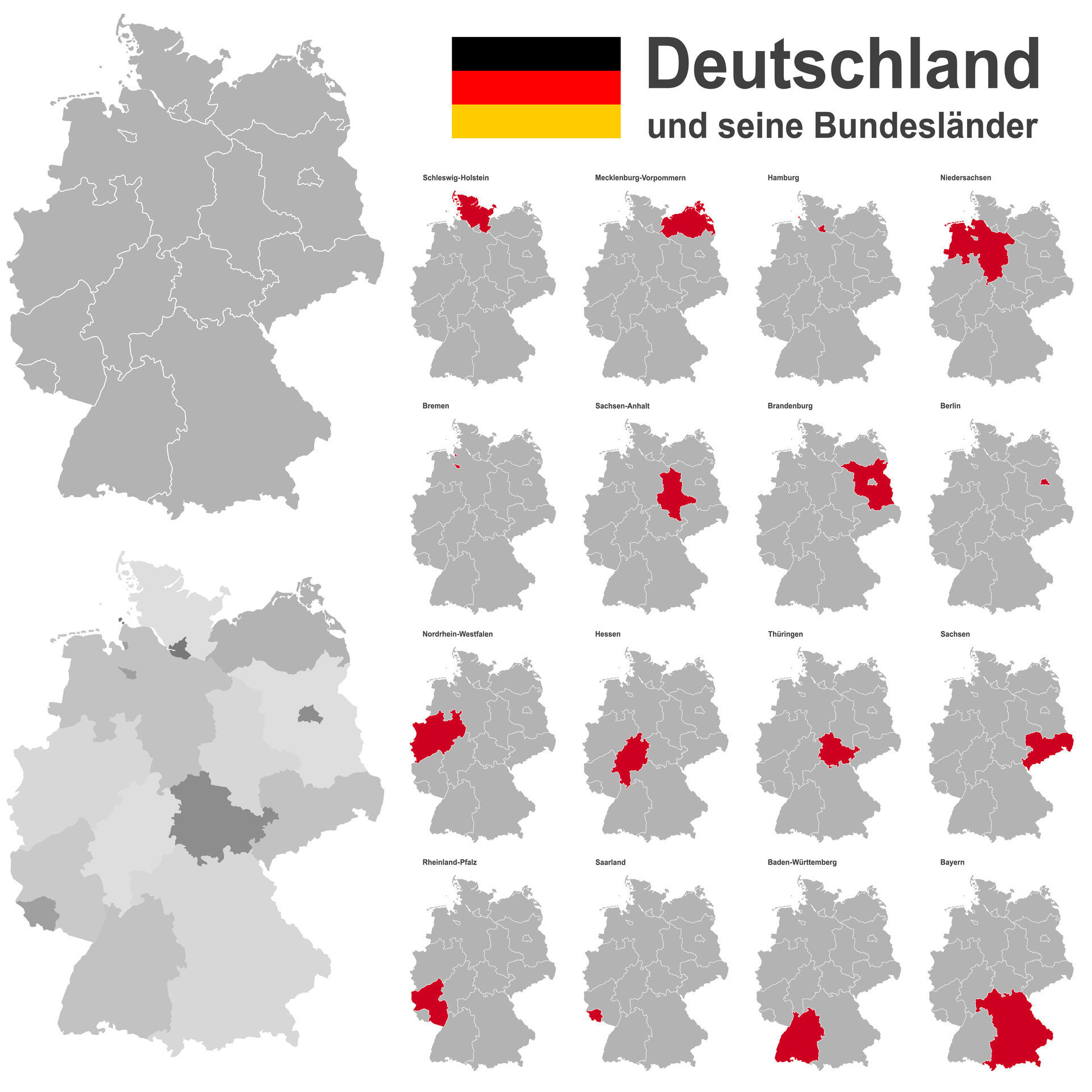 Wie Heißen Die 16 Bundesländer Von Deutschland Und Ihre für Bundesländer Deutschland Mit Hauptstädten Karte