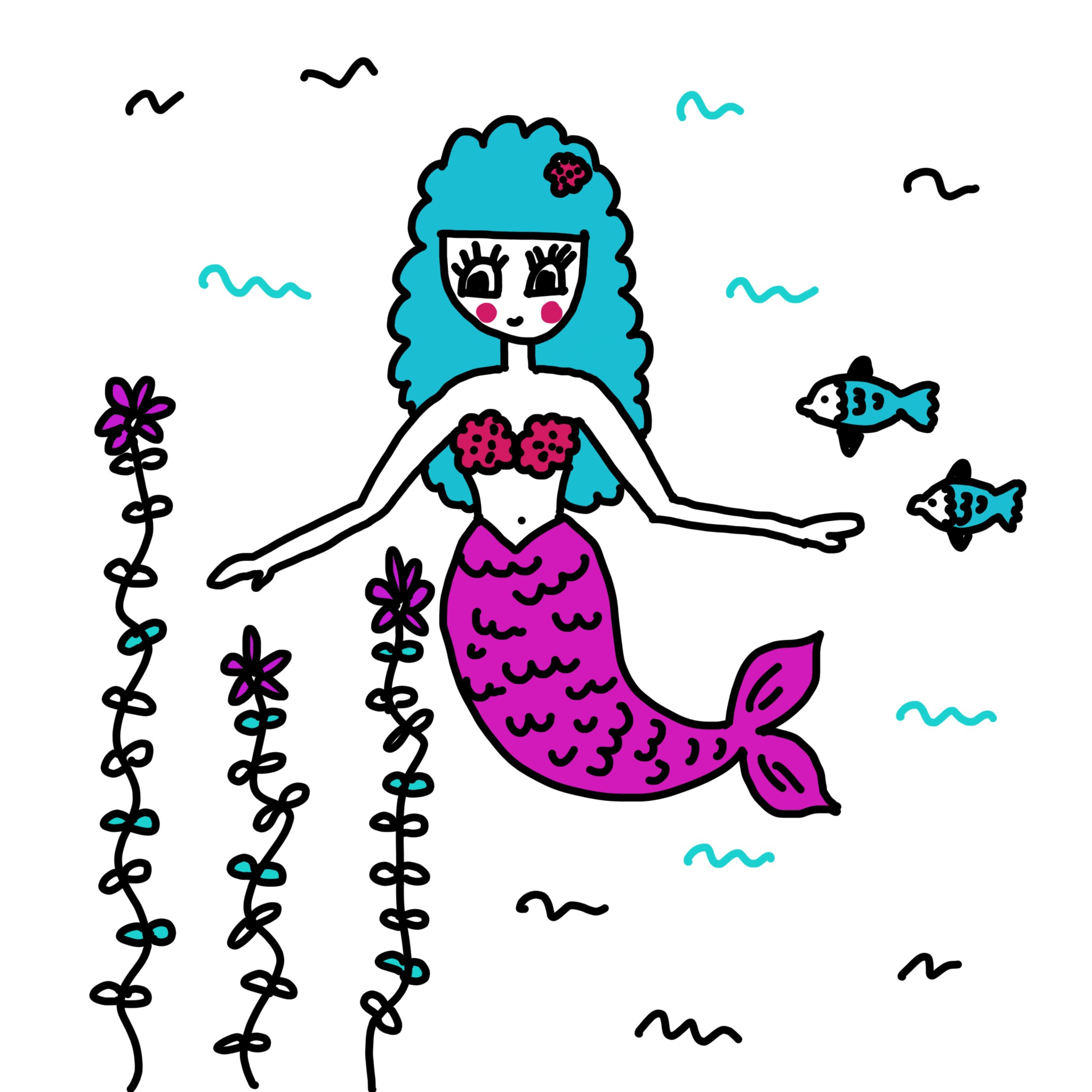 Wie Man Eine Einfache Meerjungfrau Zeichnen Kann - Creatipster ganzes Meerjungfrau Malen