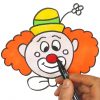 Wie Man Einen Clown Zieht | Wie Kann Ich Einen Clown Ziehen? | Zeichnen Und  Ausmalen Für Kinder in Vorlage Clowngesicht