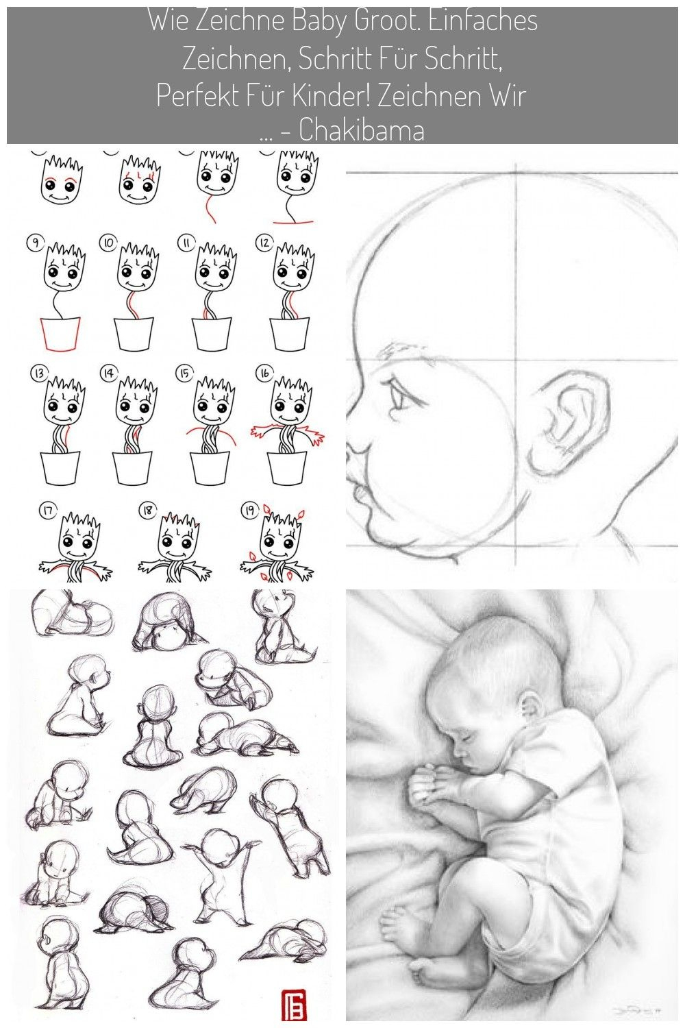 Wie Zeichne Baby Groot Einfaches Zeichnen Schritt Fr Schritt für Perfekt Zeichnen