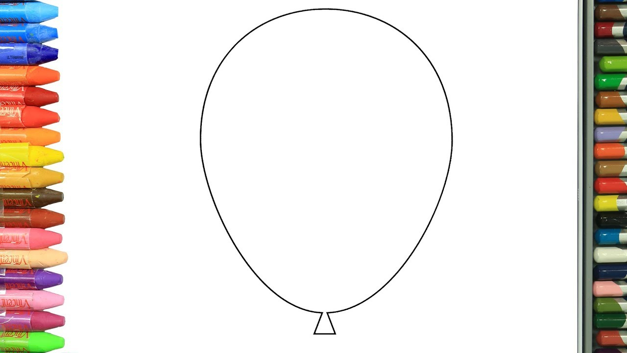 Wie Zeichnet Man Ballon | Ausmalen Kinder | Kindervideos | Malen Und  Zeichnen Für Kinder bei Luftballon Malvorlage