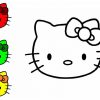 Wie Zeichnet Man Bunter Hello Kitty | Zeichnen Und Malen Für Kinder in Hello Kitty Zeichnen