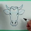 Wie Zeichnet Man Den Kopf Einer Kuh? Zeichnen Für Kinder. mit Kuh Malen