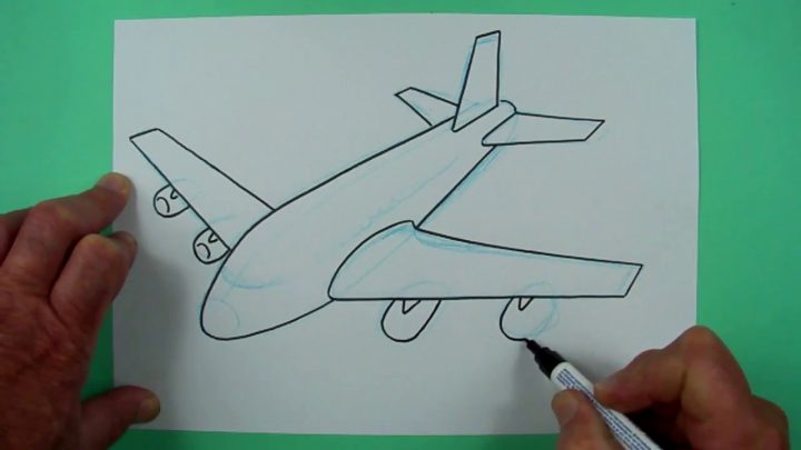 Wie Zeichnet Man Ein Flugzeug? Zeichnen Für Kinder mit Ausmalbild