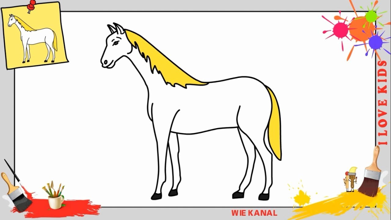 Wie Zeichnet Man Ein Pferd Schritt Für Schritt Für Anfänger - Pferd  Zeichnen Lernen für Wie Malt Man Ein Pferd