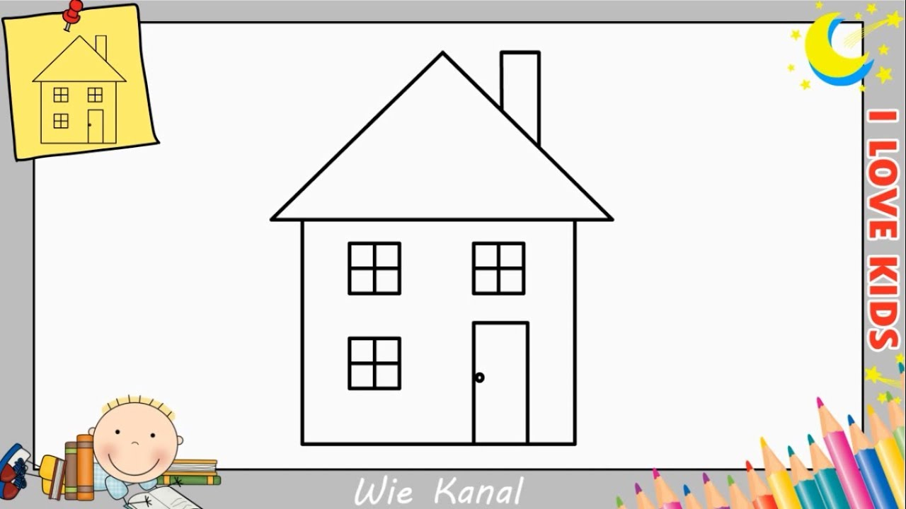 Wie Zeichnet Man Eine Haus Schritt Für Schritt Für Anfänger &amp; Kinder - Haus  Zeichnen 4 innen Haus Selber Zeichnen