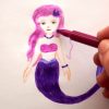 Wie Zeichnet Man Eine Meerjungfrau - How To Draw A Mermaid - Как Нарисовать  Русалку für Meerjungfrau Malen