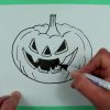 Wie Zeichnet Man Einen Halloween-Kürbis ? Zeichnen Für Kinder in Kürbis Malen