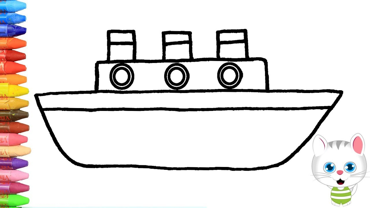 Wie Zeichnet Man Schiff | Zeichnen Und Ausmalen Für Kinder über Schiff Ausmalen