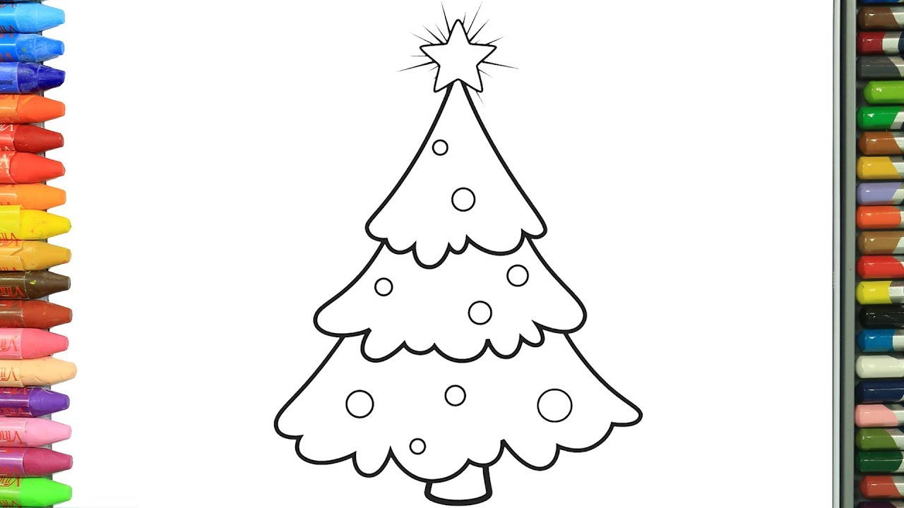 Wie Zeichnet Man Weihnachtsbaum | Zeichnen Und Ausmalen Für Kinder über Weihnachtsbaum Zum Ausmalen