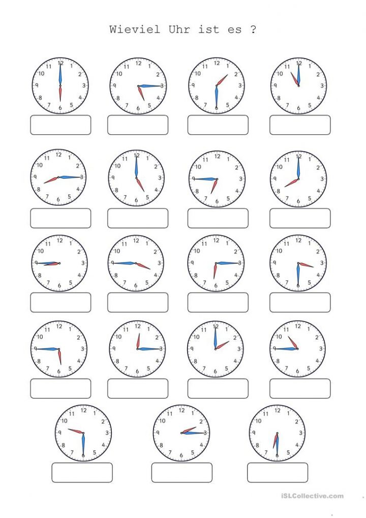 Wieviel Uhr Ist Es - Deutsch Daf Arbeitsblatter über Uhrzeit Arbeitsblätter