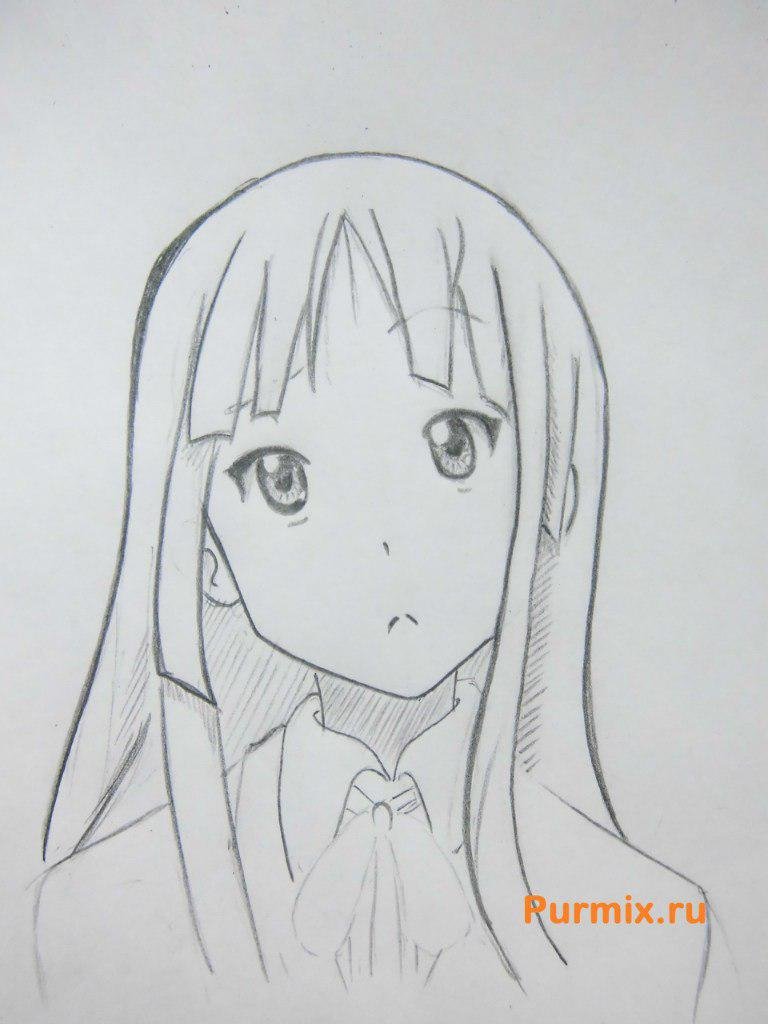 Wir Lernen, Mio Akijamu Aus Anime K-On Vom Einfachen in Anime Zeichnungen Mit Bleistift