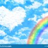 Wolken-Herz Mit Regenbogen Stockbild. Bild Von Traum - 125921231 für Regenbogen Bilder Kostenlos