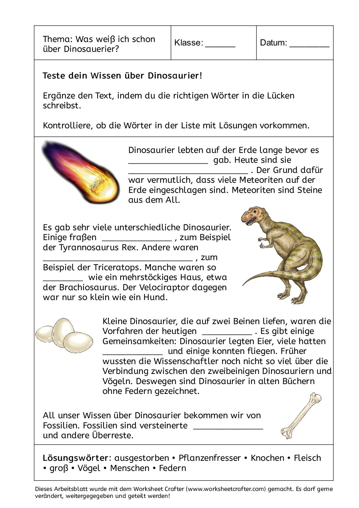 Worksheet Crafter With Regard To Dinosaurier Grundschule in Dinosaurier Grundschule Arbeitsblätter