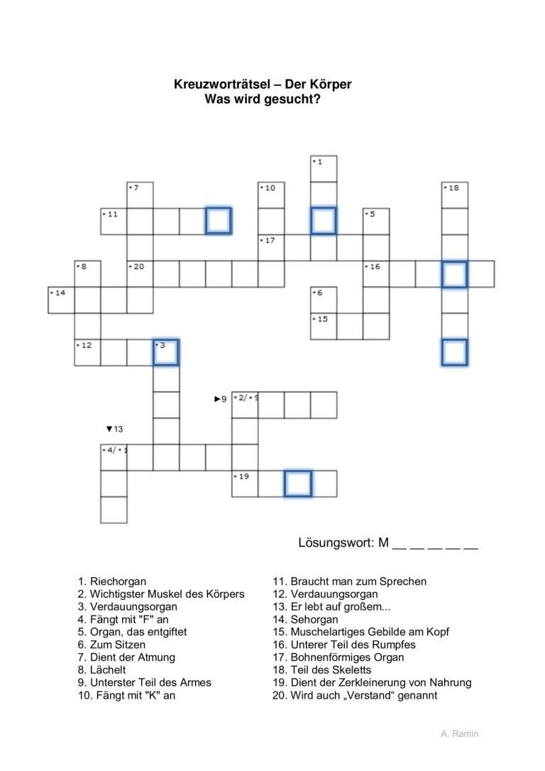 Kreuzworträtsel Muster - kinderbilder.download | kinderbilder.download