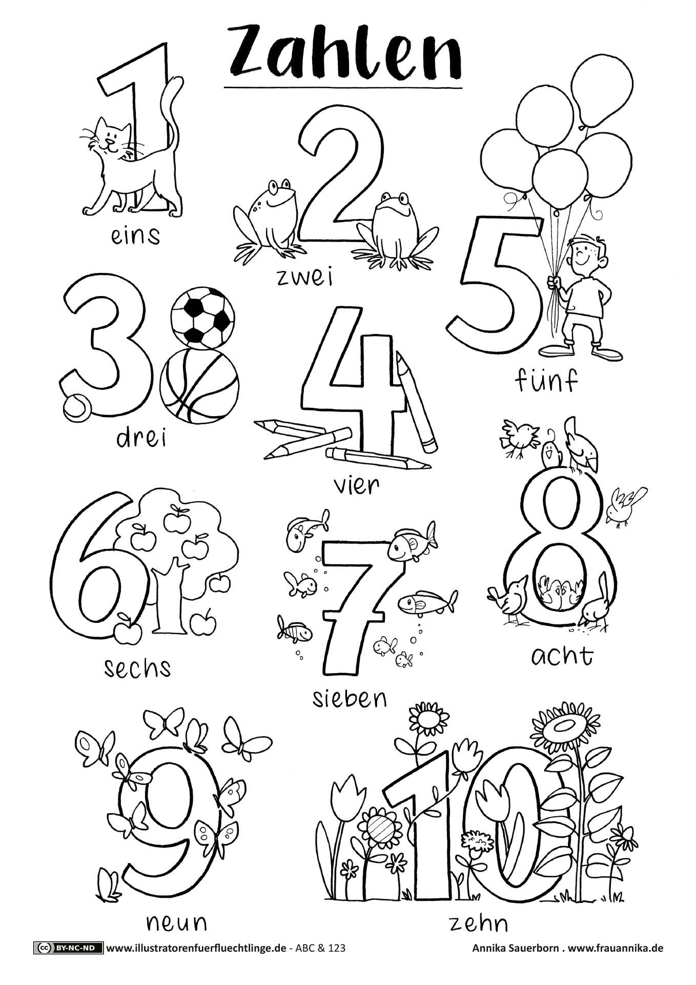 Zahlen (Mit Bildern) | Arbeitsblätter Vorschule, Kinder bestimmt für Zahlen Im Kindergarten