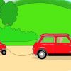 Zeichentrick-Malbuch - Die Kleinsten Autos. Teil 2 bestimmt für Malbuch Auto
