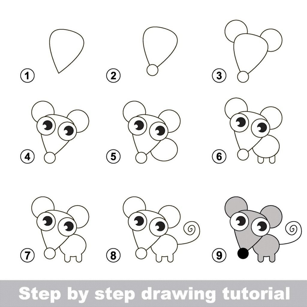 Zeichnen Lernen Für Kinder: Schritt-Für-Schritt-Anleitungen bei Zeichnen Tiere Vorlagen
