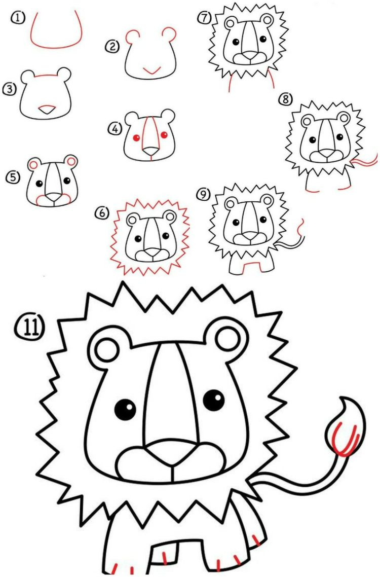 Zeichnen Lernen Mit Anleitungen Für Kinder – Witzige Figuren mit Tiere Zeichnen Kinder