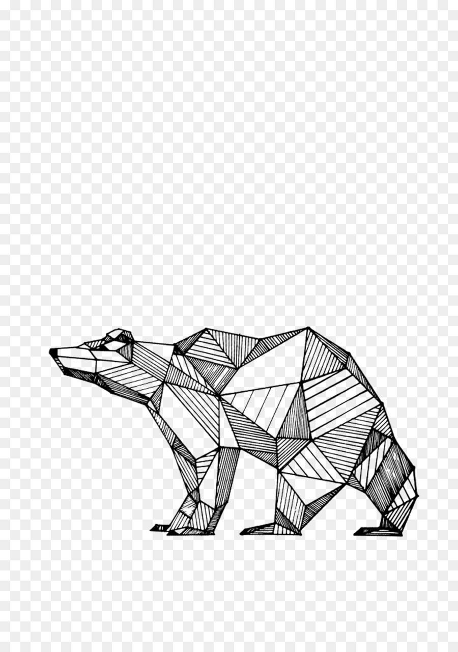 Zeichnen Linie Kunst-Bär-Tier-Clipart - Geometrische Form mit Geometrische Formen Zeichnen