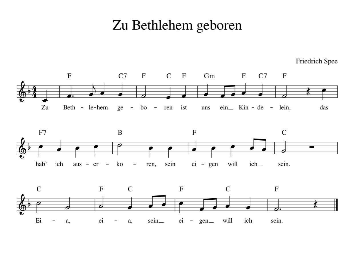 Zu Bethlehem Geboren (Mit Bildern) | Weihnachtslieder Noten mit Akkorde Bunt Sind Schon Die Wälder